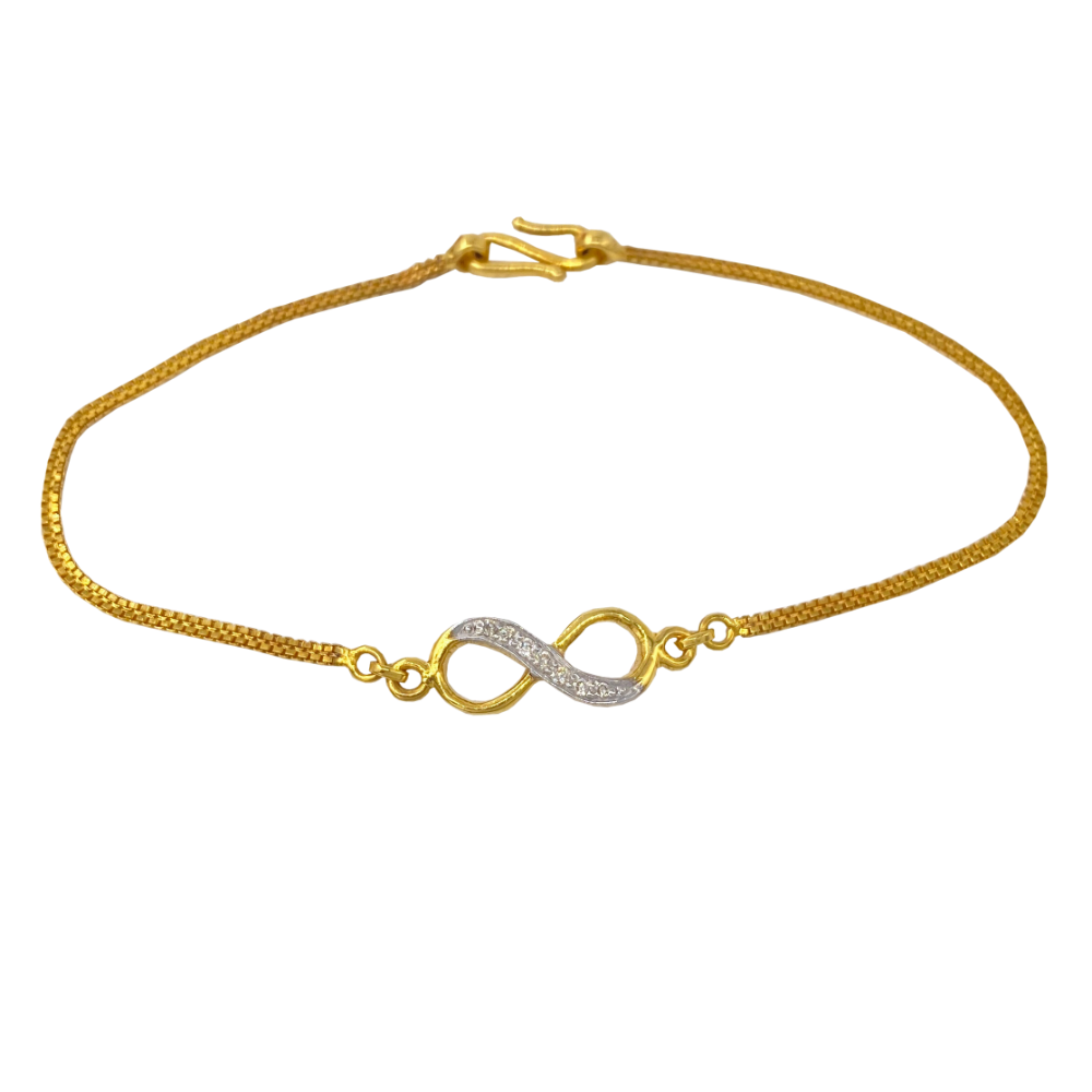 18K Infinity Diamond Chain Bracelet