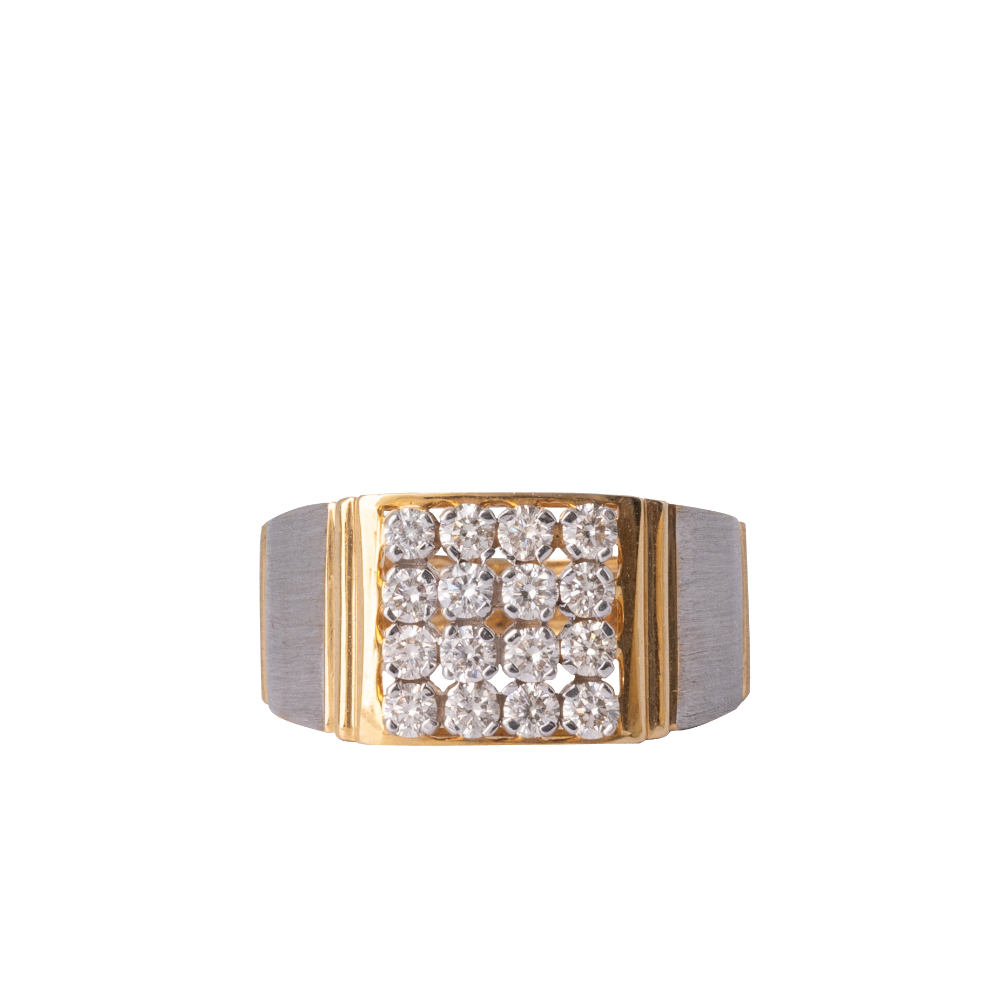 Buy 14K Yellow Gold Diamond 0.22ct Men's Ring Size 12.5 Online in India -  Etsy