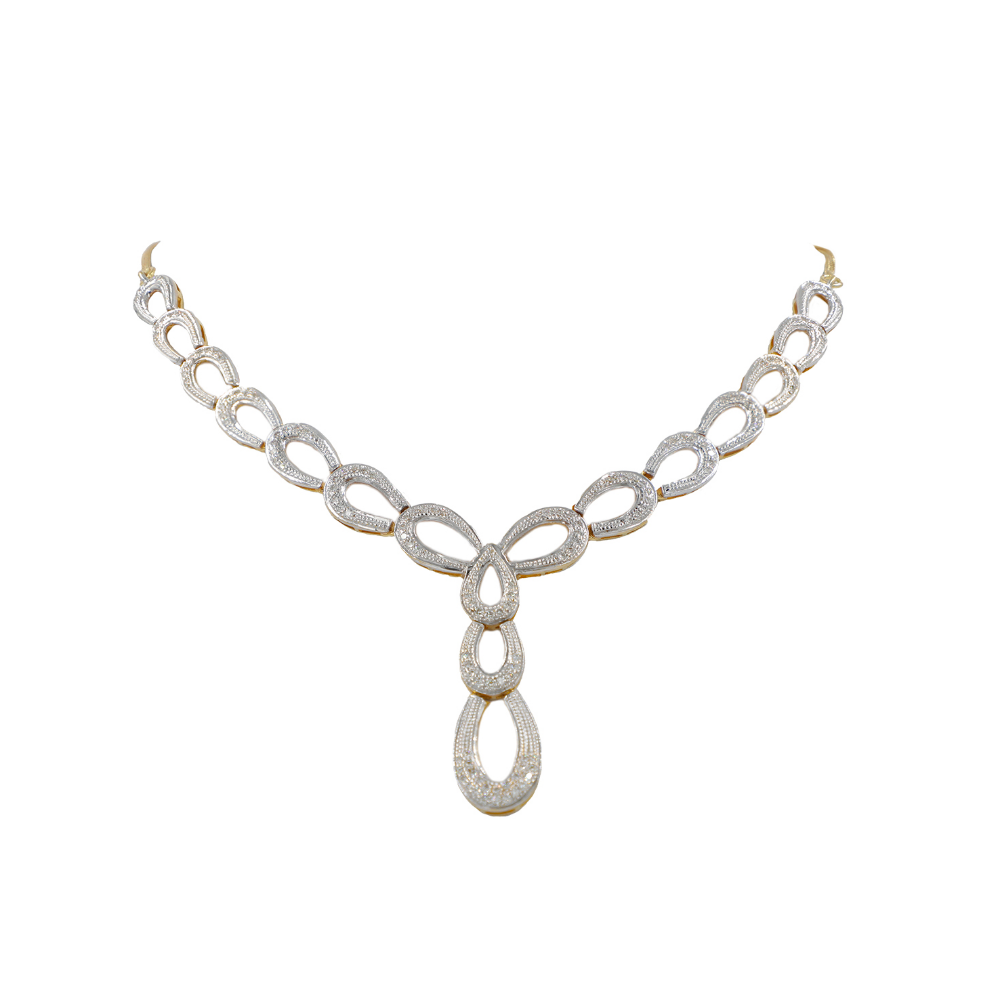 18k Diamond Teardrop Necklace